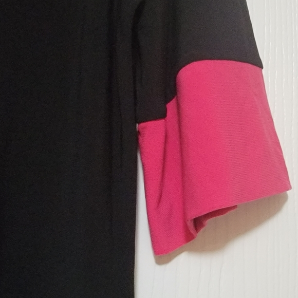 SUZIE IN THE CITY BLACK & PINK SHEATH DRESS - Picture 8 of 9